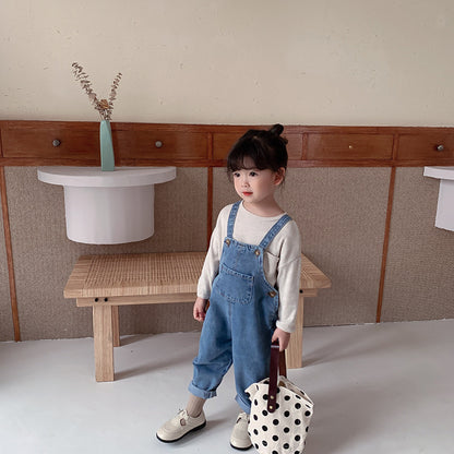 -キッズ デニム オーバーオール【mh0000549】 - mamahalo shop - オーバーオール -  べビー服 - 子供服 - 男の子 - 女の子