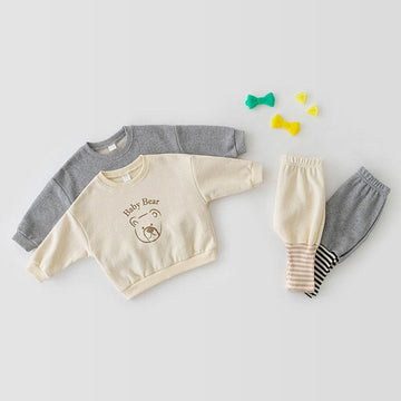 長袖セットアップ ベビー キッズ くま ベア セットアップ トップス パンツ【mh0000182】