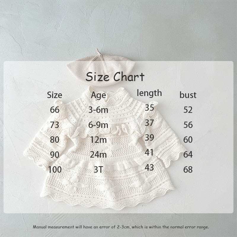 長袖ワンピース ベビー レースニット セーター ロンパース ワンピース【mh0000966】