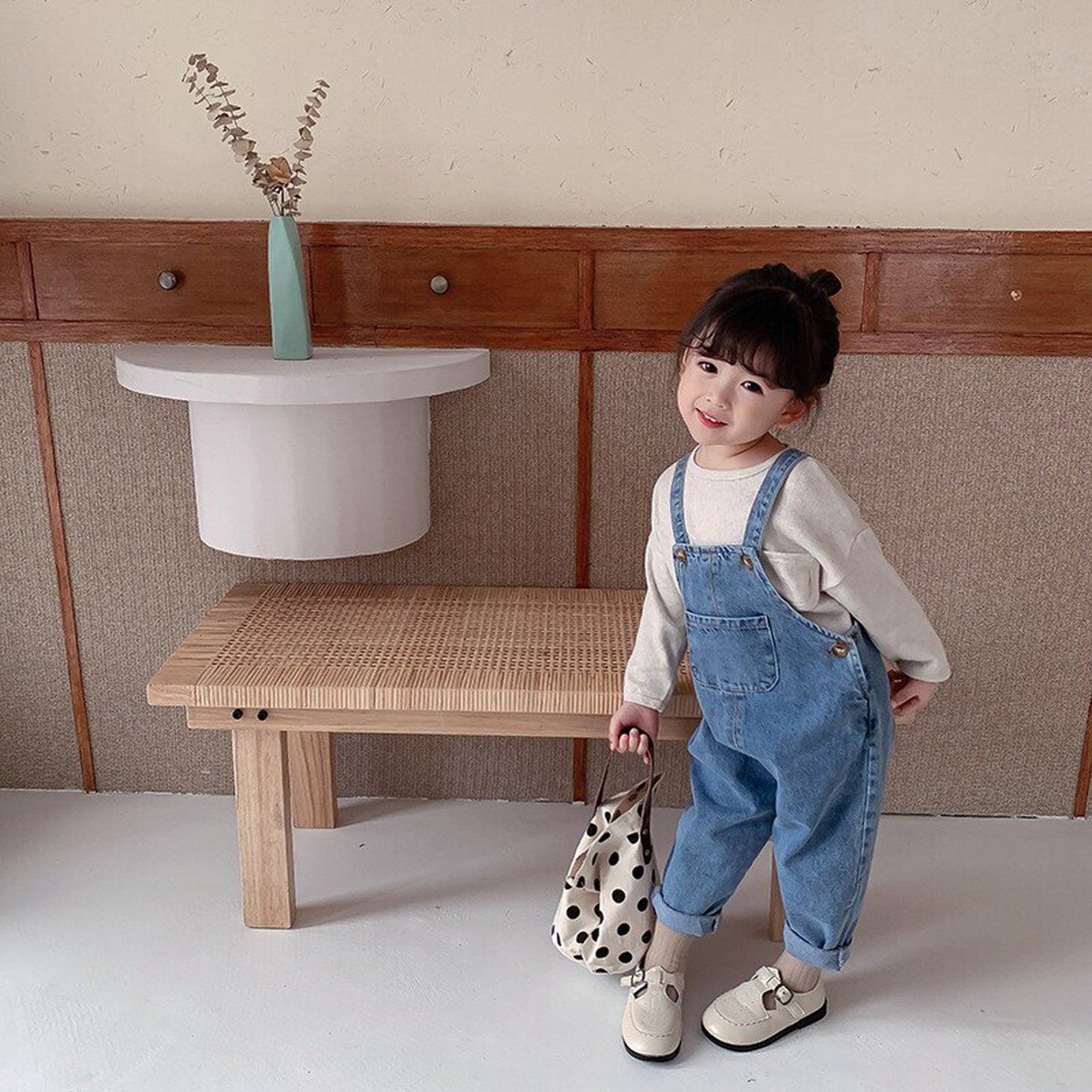 -キッズ デニム オーバーオール【mh0000549】 - mamahalo shop - オーバーオール -  べビー服 - 子供服 - 男の子 - 女の子