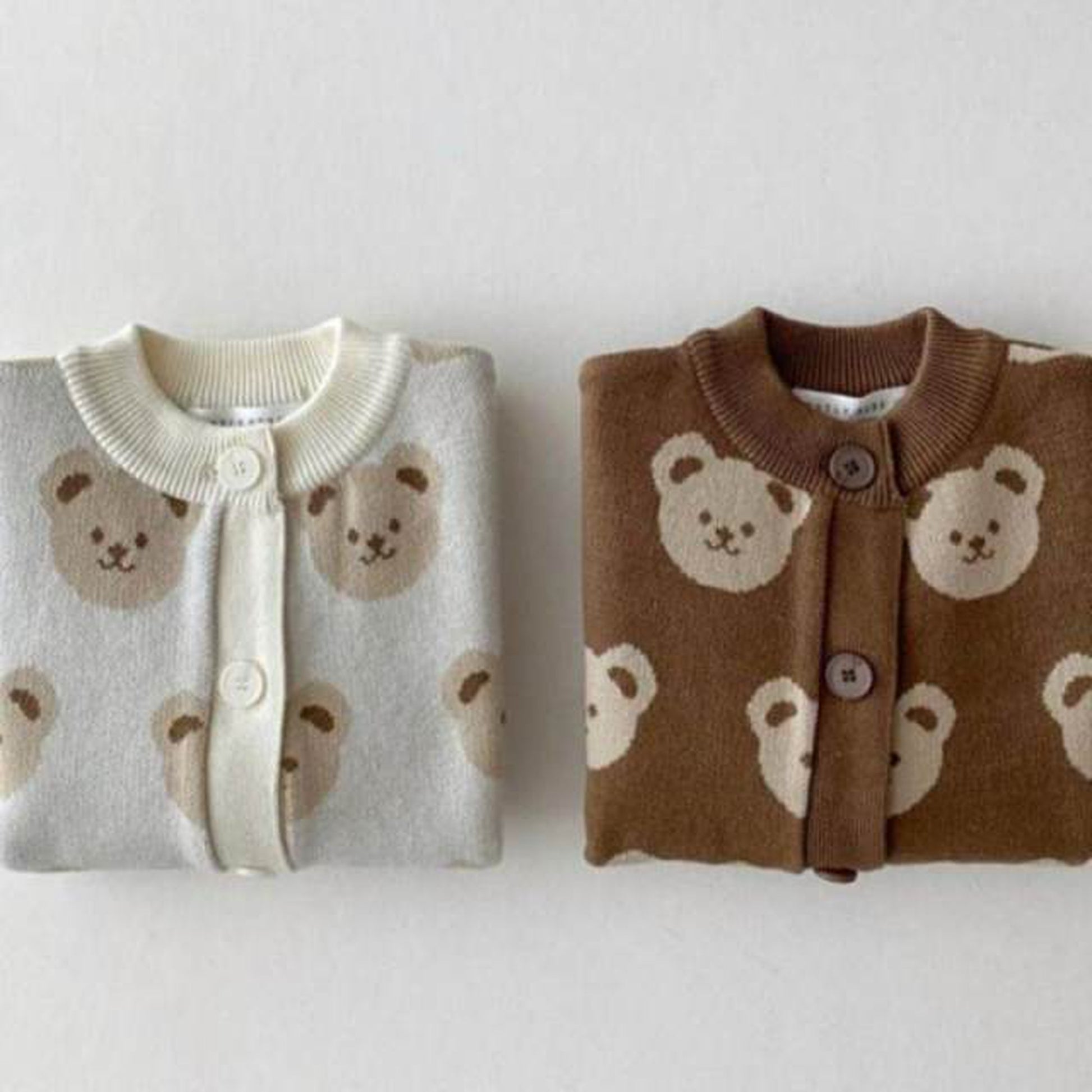 -ベビー ニット くま ベア カーディガン【mh0000221】 - mamahalo shop - カーディガン・パーカー -  べビー服 - 子供服 - 男の子 - 女の子