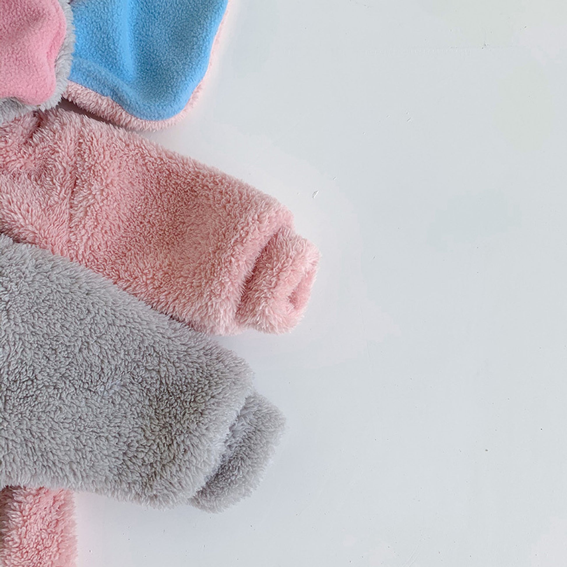 -ベビー ぞう 耳付き フーディ フリース アウター ジャンプスーツ【mh0000205】 - mamahalo shop - アウタージャンプスーツ -  べビー服 - 子供服 - 男の子 - 女の子