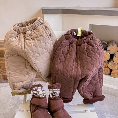 -キッズ キルティング アウター パンツ【mh0000250】 - mamahalo shop - ロングパンツ・スウェットパンツ -  べビー服 - 子供服 - 男の子 - 女の子