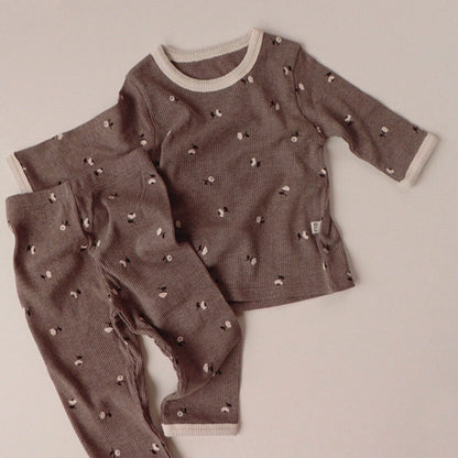 -ベビー フラワー セットアップ ロンパース トップス パンツ 帽子 ヘアバンド - mamahalo shop - ロンパースセットアップ -  べビー服 - 子供服 - 男の子 - 女の子