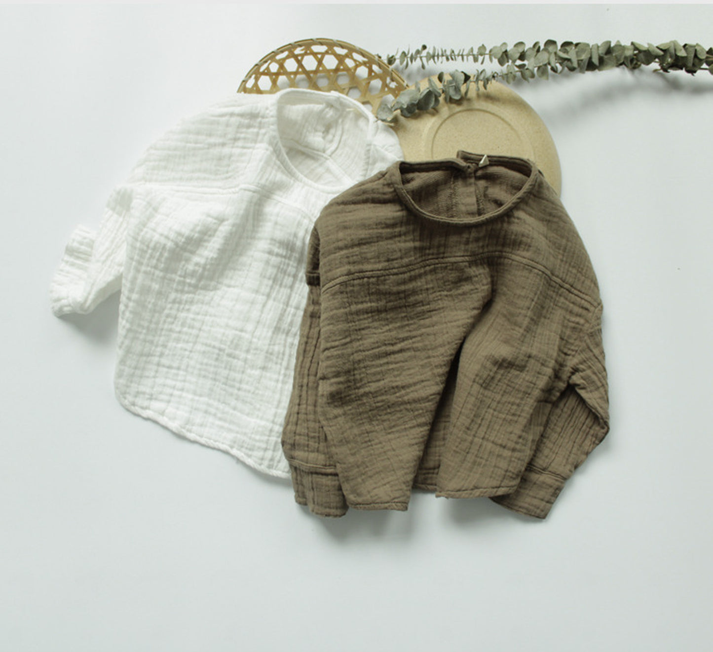 -キッズ コットンリネン トップス【mh0000320】 - mamahalo shop - 長袖Tシャツ -  べビー服 - 子供服 - 男の子 - 女の子