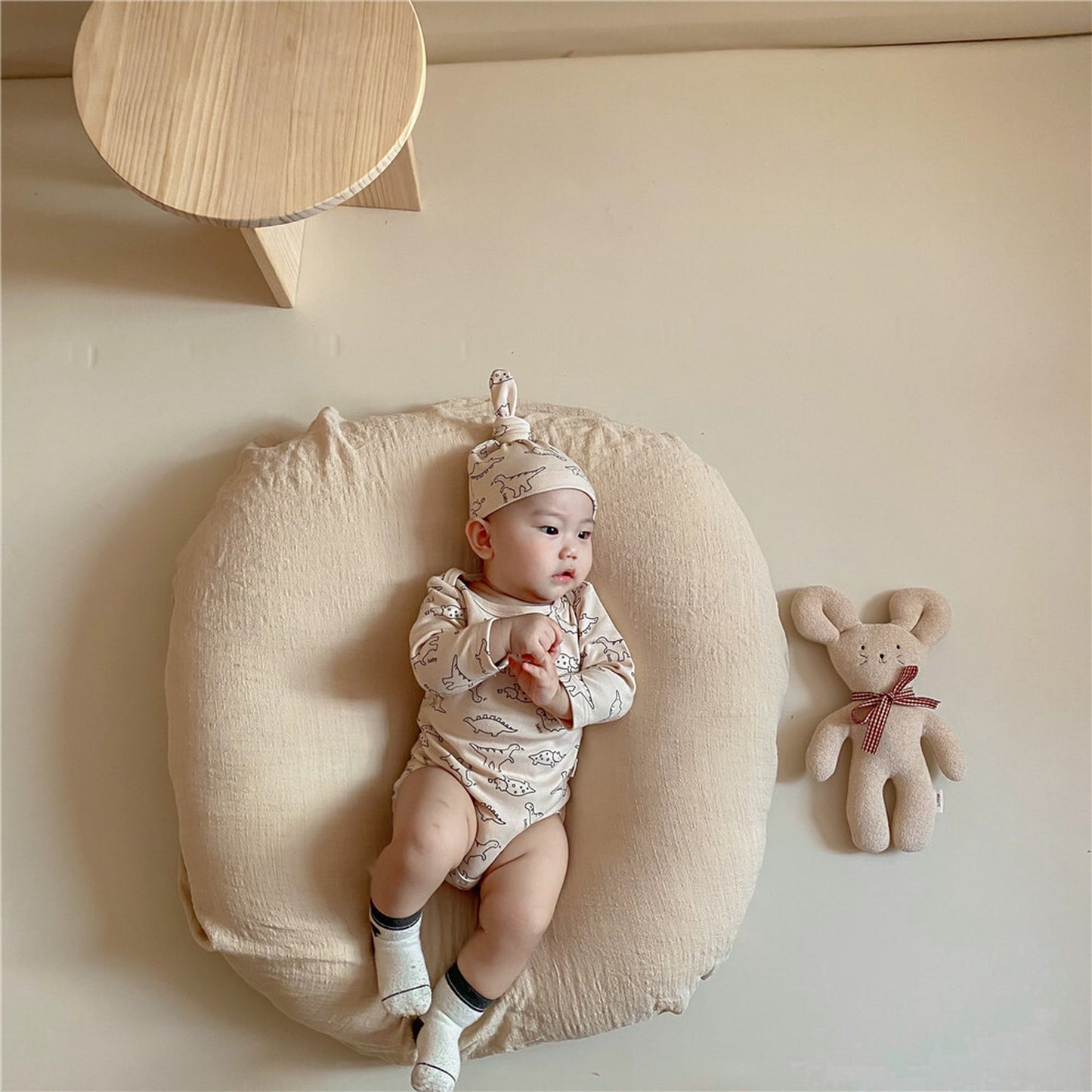 -ベビー 恐竜 ダイナソー セットアップ ロンパース 帽子 トップス パンツ【mh0000227】 - mamahalo shop - ロンパースセットアップ -  べビー服 - 子供服 - 男の子 - 女の子