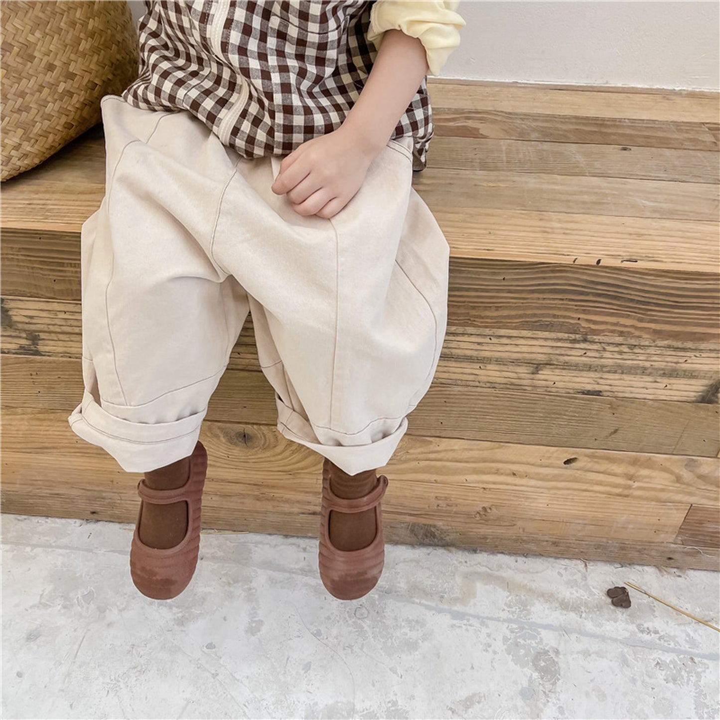 -キッズ ルーズ パンツ【mh0000331】 - mamahalo shop - ロングパンツ・スウェットパンツ -  べビー服 - 子供服 - 男の子 - 女の子