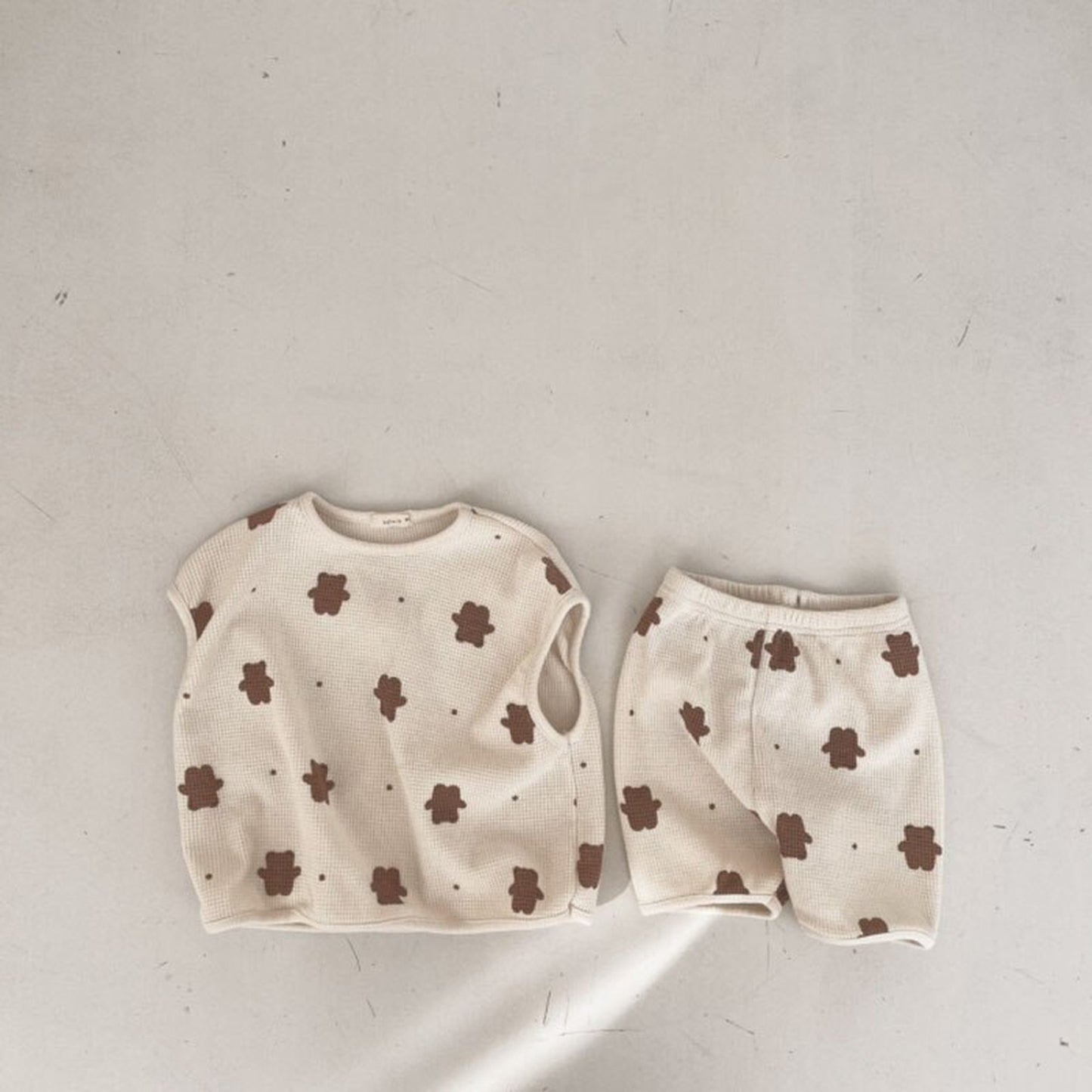 -キッズ くま セットアップ【mh0000448】 - mamahalo shop - ノースリーブセットアップ -  べビー服 - 子供服 - 男の子 - 女の子