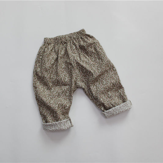 -キッズ フラワー パンツ - mamahalo shop - ロングパンツ・スウェットパンツ -  べビー服 - 子供服 - 男の子 - 女の子