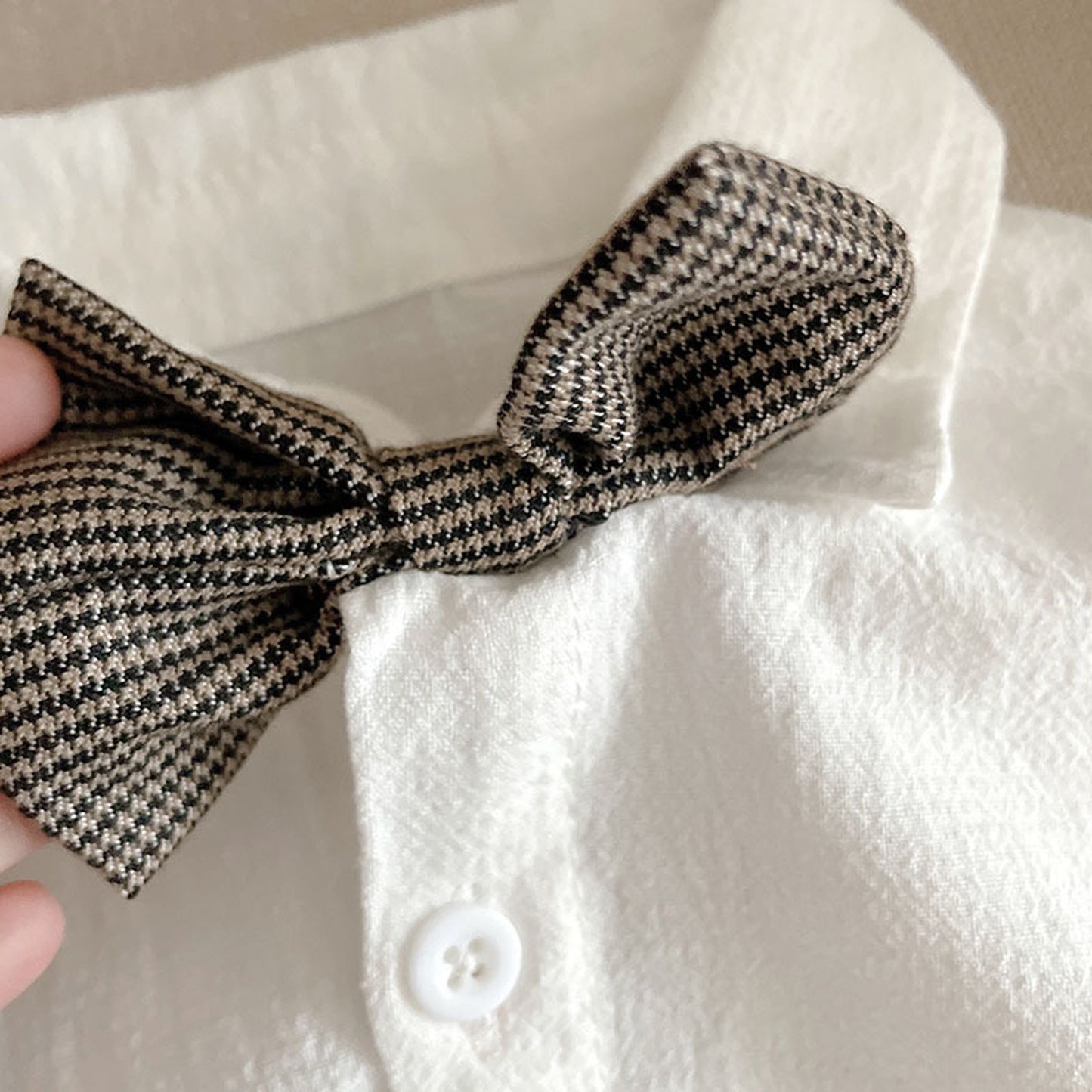 -ベビー セットアップ リボン シャツ チェック サスペンダー パンツ お出かけ【mh0000424】 - mamahalo shop - 長袖セットアップ -  べビー服 - 子供服 - 男の子 - 女の子