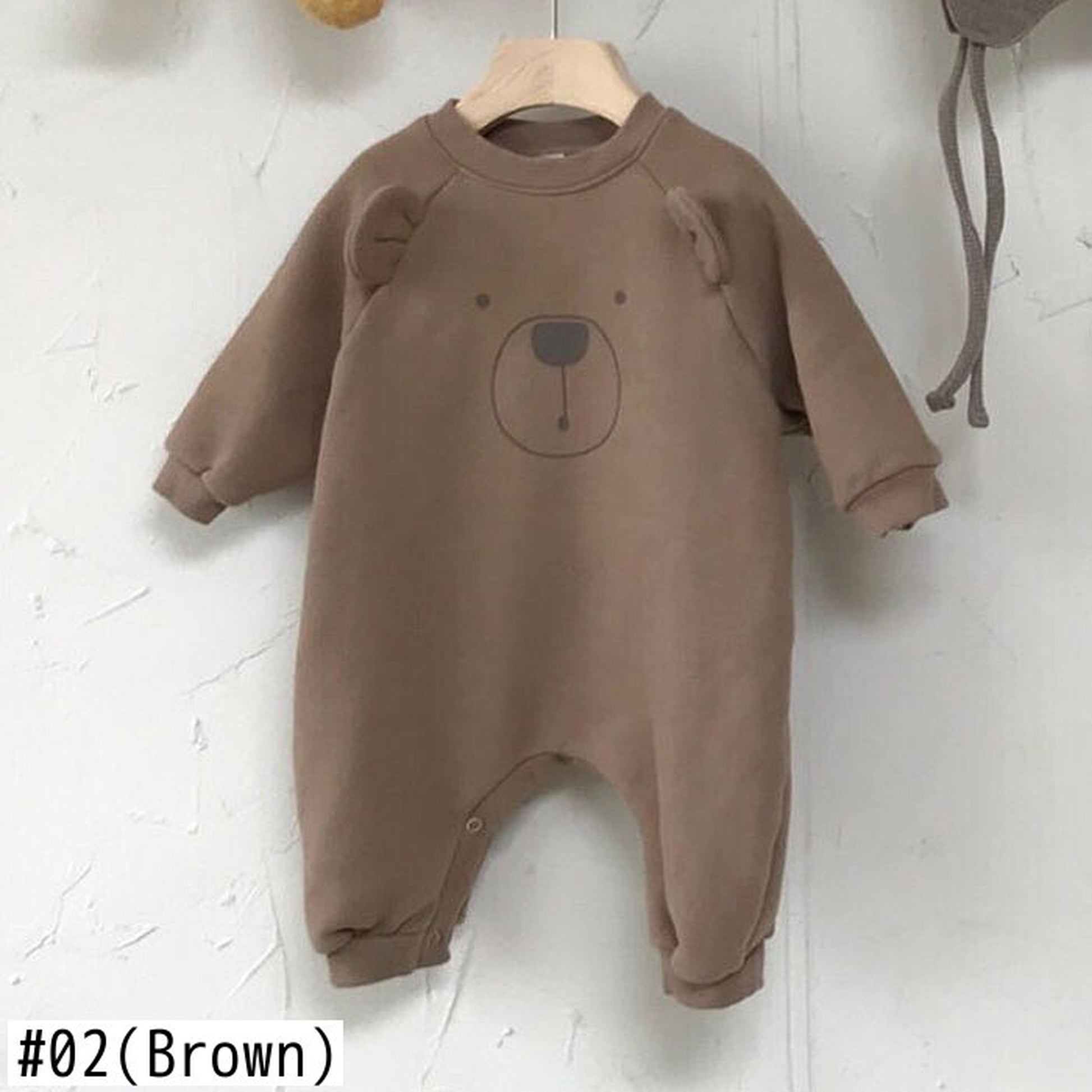 -ベビー くま 耳付き ロンパース【mh0000381】 - mamahalo shop - 長袖ロンパース -  べビー服 - 子供服 - 男の子 - 女の子