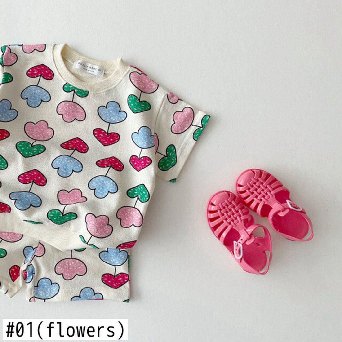 -ベビー キッズ セットアップ 半袖 Tシャツ ショートパンツ【mh0000766】 - mamahalo shop - 半袖セットアップ -  べビー服 - 子供服 - 男の子 - 女の子