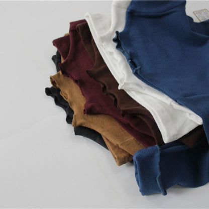 -キッズ フリルネック Tシャツ トップス【mh0000213】 - mamahalo shop - 長袖Tシャツ -  べビー服 - 子供服 - 男の子 - 女の子