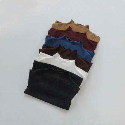 -キッズ フリルネック Tシャツ トップス【mh0000213】 - mamahalo shop - 長袖Tシャツ -  べビー服 - 子供服 - 男の子 - 女の子