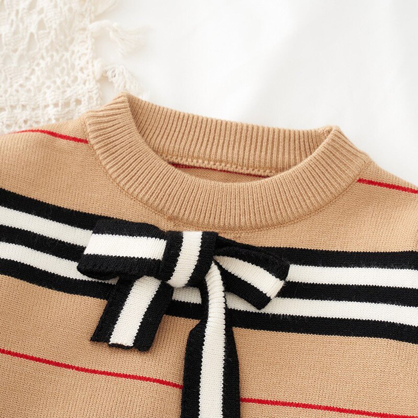 -キッズ ニット セットアップ リボン セーター スカート - mamahalo shop - 長袖セットアップ -  べビー服 - 子供服 - 男の子 - 女の子
