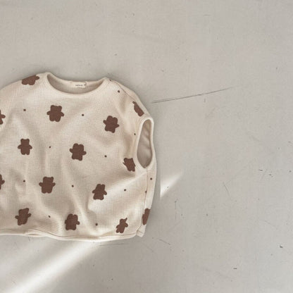 -キッズ くま セットアップ【mh0000448】 - mamahalo shop - ノースリーブセットアップ -  べビー服 - 子供服 - 男の子 - 女の子