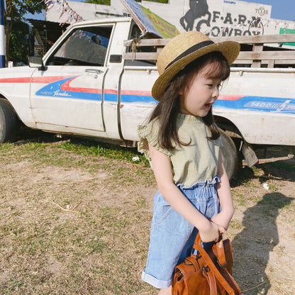 -キッズ チェック ノースリーブ トップス【mh0000046】 - mamahalo shop - タンクトップ・キャミソール・ノースリーブトップス -  べビー服 - 子供服 - 男の子 - 女の子