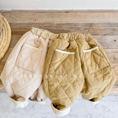 -キッズ キルティング アウター パンツ【mh0000291】 - mamahalo shop - ロングパンツ・スウェットパンツ -  べビー服 - 子供服 - 男の子 - 女の子