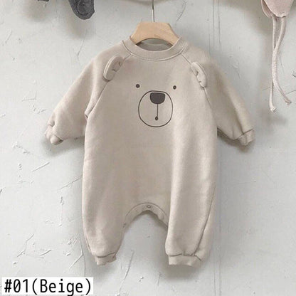 -ベビー くま 耳付き ロンパース【mh0000381】 - mamahalo shop - 長袖ロンパース -  べビー服 - 子供服 - 男の子 - 女の子