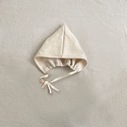 長袖ロンパース Beige Hat / One Size ベビー トナカイ 裏フリース 長袖 ロンパース とんがり 帽子【mh0001176】