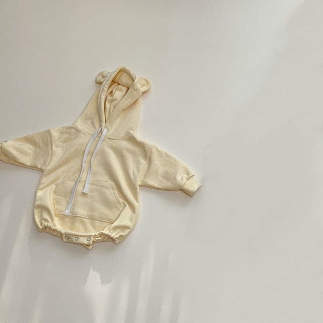 長袖ロンパース ベビー くま耳 フード ロンパース【mh0000081】