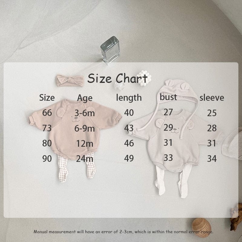 長袖ロンパース ベビー くま ベア くま耳 長袖 ロンパース【mh0000955】