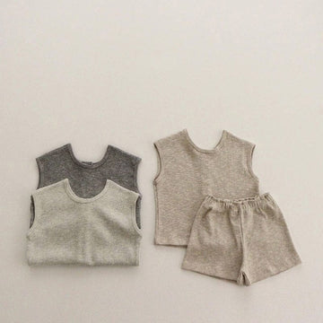ノースリーブセットアップ ベビー セットアップ タンクトップ ブルマパンツ ショートパンツ【mh0001448】