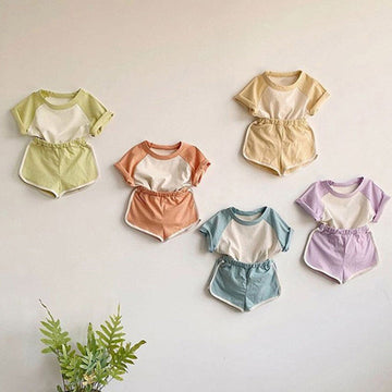 半袖セットアップ ベビー キッズ パステル セットアップ 半袖 Tシャツ ショートパンツ【mh0000721】