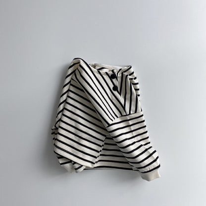 -ベビー ボーダー トップス 長袖Tシャツ【mh0000092】 - mamahalo shop - 長袖Tシャツ -  べビー服 - 子供服 - 男の子 - 女の子