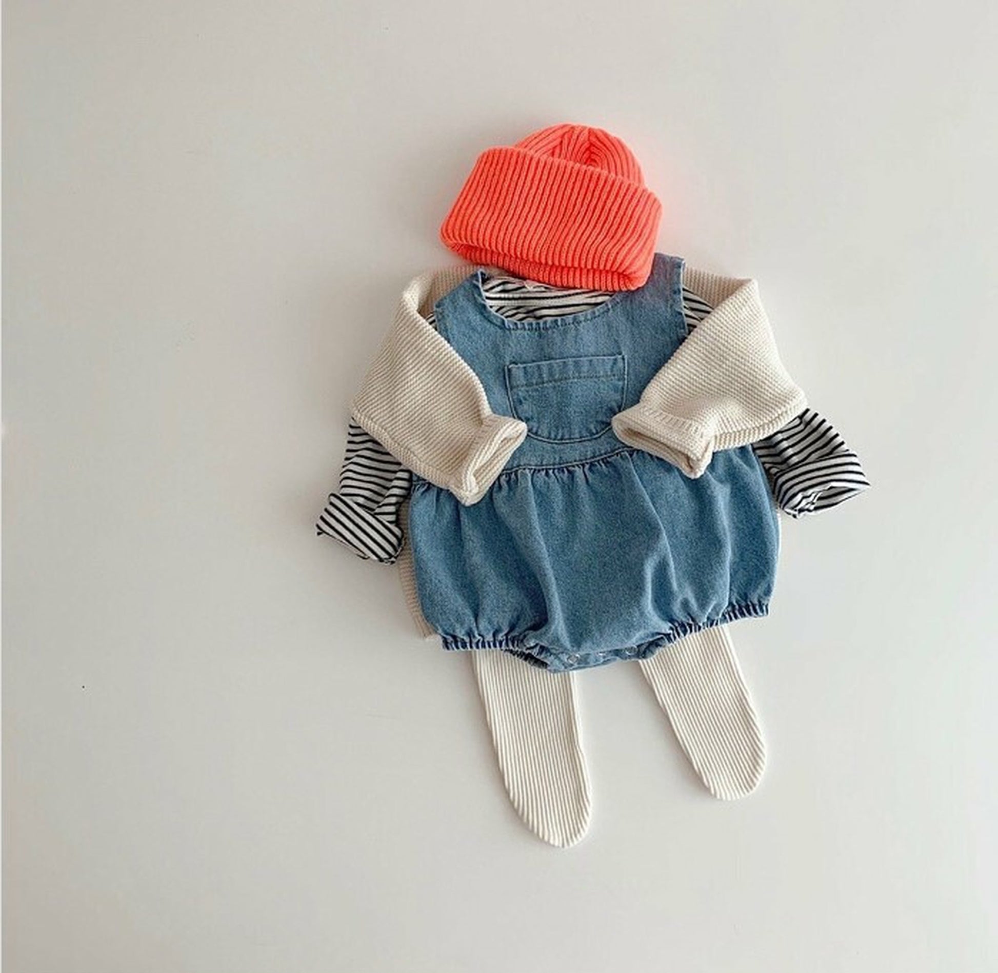 -ベビー リブ 足つき レギンス パンツ タイツ【mh0000074】 - mamahalo shop - レギンスパンツ -  べビー服 - 子供服 - 男の子 - 女の子