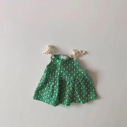 -ベビー セットアップ キャミソール + ブルマ フラワー レース 刺繍 - mamahalo shop - ノースリーブセットアップ -  べビー服 - 子供服 - 男の子 - 女の子