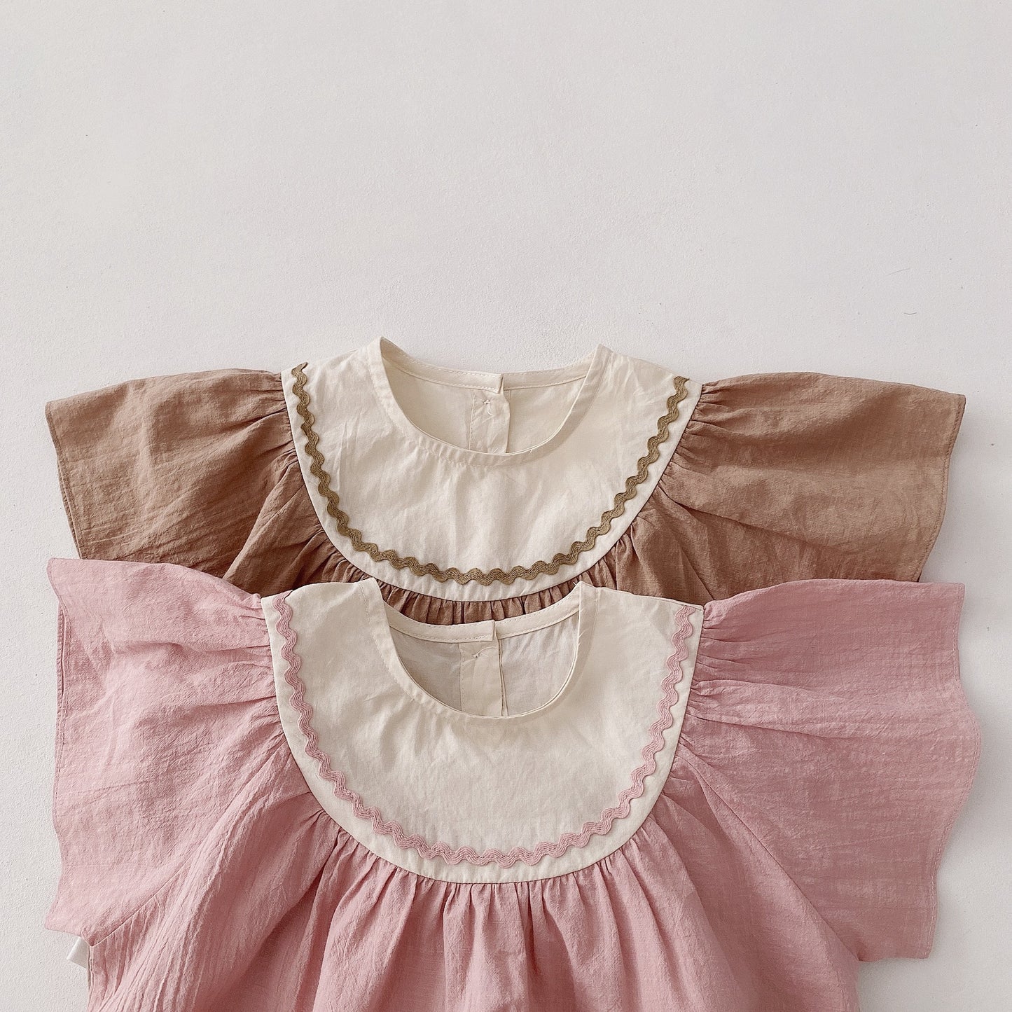 -ベビー バタフライ スリーブ ロンパース 48901799 - mamahalo shop - 半袖ロンパース -  べビー服 - 子供服 - 男の子 - 女の子