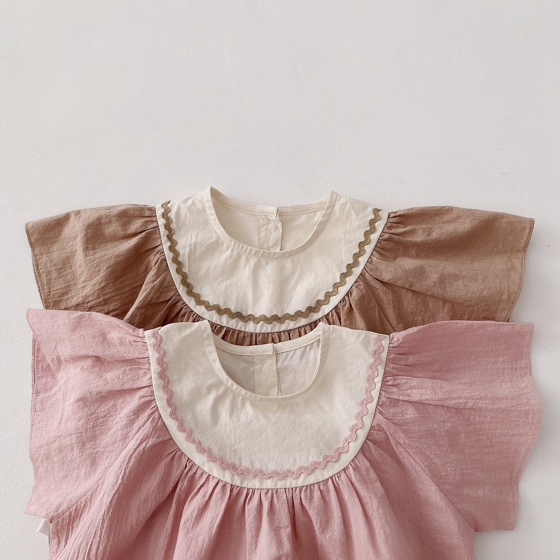 -ベビー バタフライ スリーブ ロンパース 48901799 - mamahalo shop - 半袖ロンパース -  べビー服 - 子供服 - 男の子 - 女の子