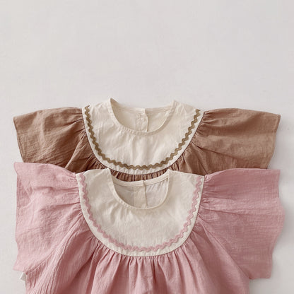 -ベビー バタフライ スリーブ ロンパース 48901799 - mamahalo shop - 半袖ロンパース -  べビー服 - 子供服 - 男の子 - 女の子