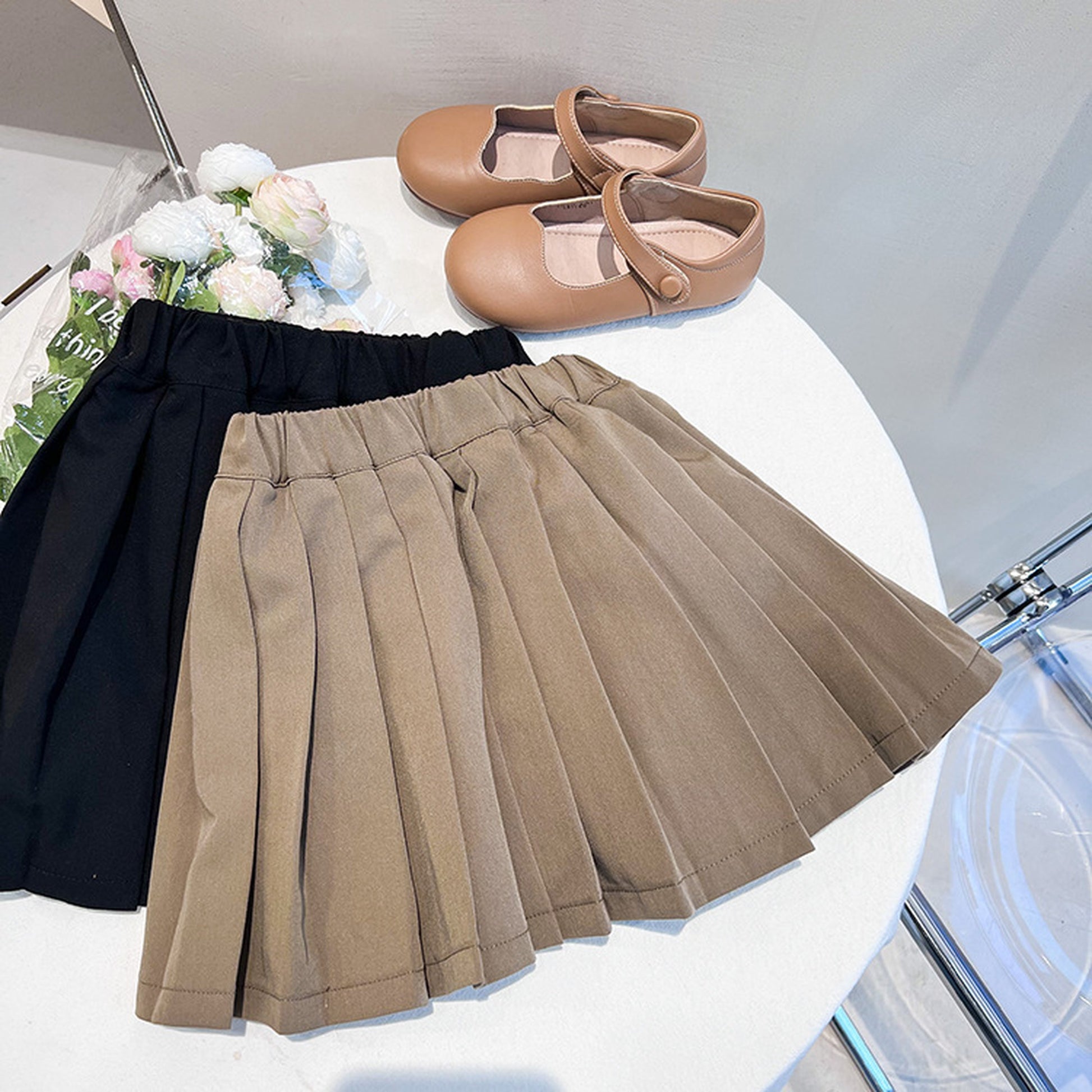 -キッズ プリーツ Aライン スカート - mamahalo shop - スカート -  べビー服 - 子供服 - 男の子 - 女の子