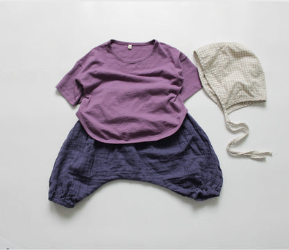 -キッズ サルエル パンツ【mh0000533】 - mamahalo shop - ロングパンツ・スウェットパンツ -  べビー服 - 子供服 - 男の子 - 女の子