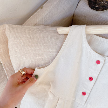 -キッズ ジャンプスーツ ノースリーブつなぎ【mh0000539】 - mamahalo shop - ノースリーブジャンプスーツ -  べビー服 - 子供服 - 男の子 - 女の子