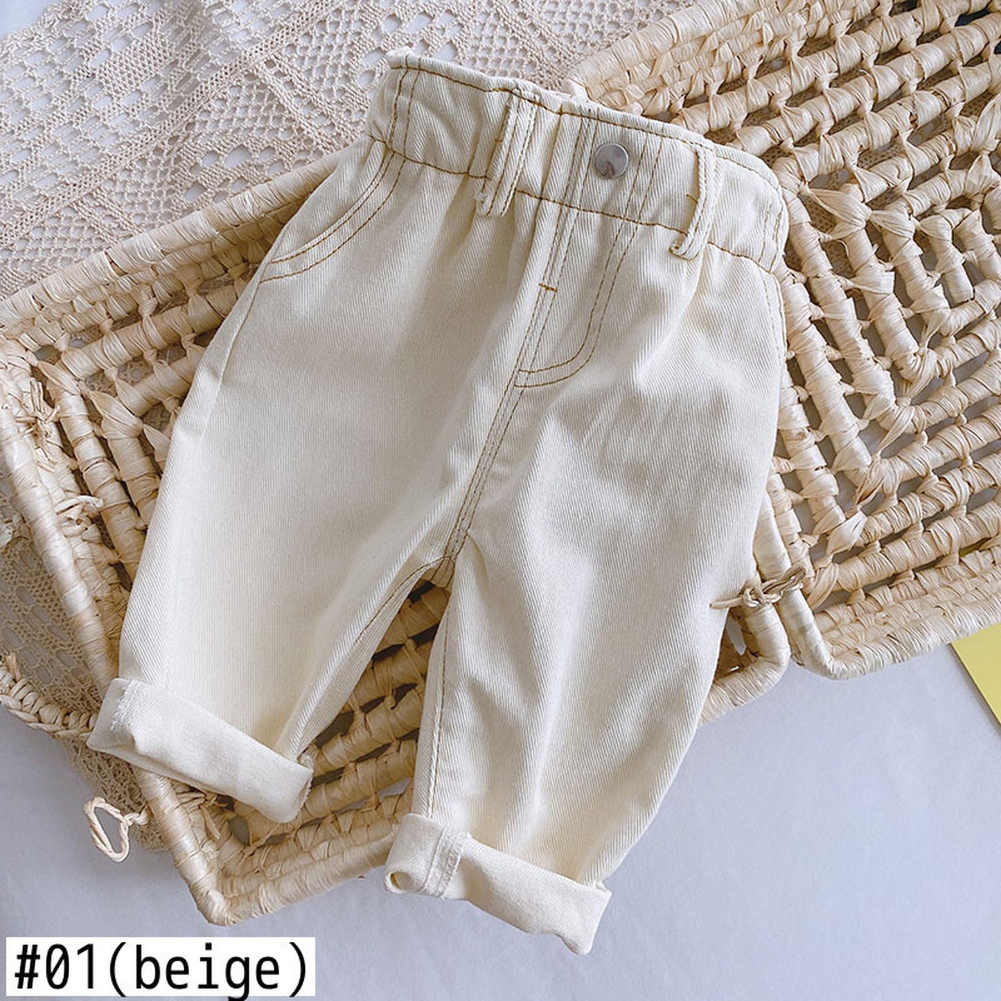 -ベビー キッズ デニム パンツ【mh0000380】 - mamahalo shop - ロングパンツ・スウェットパンツ -  べビー服 - 子供服 - 男の子 - 女の子