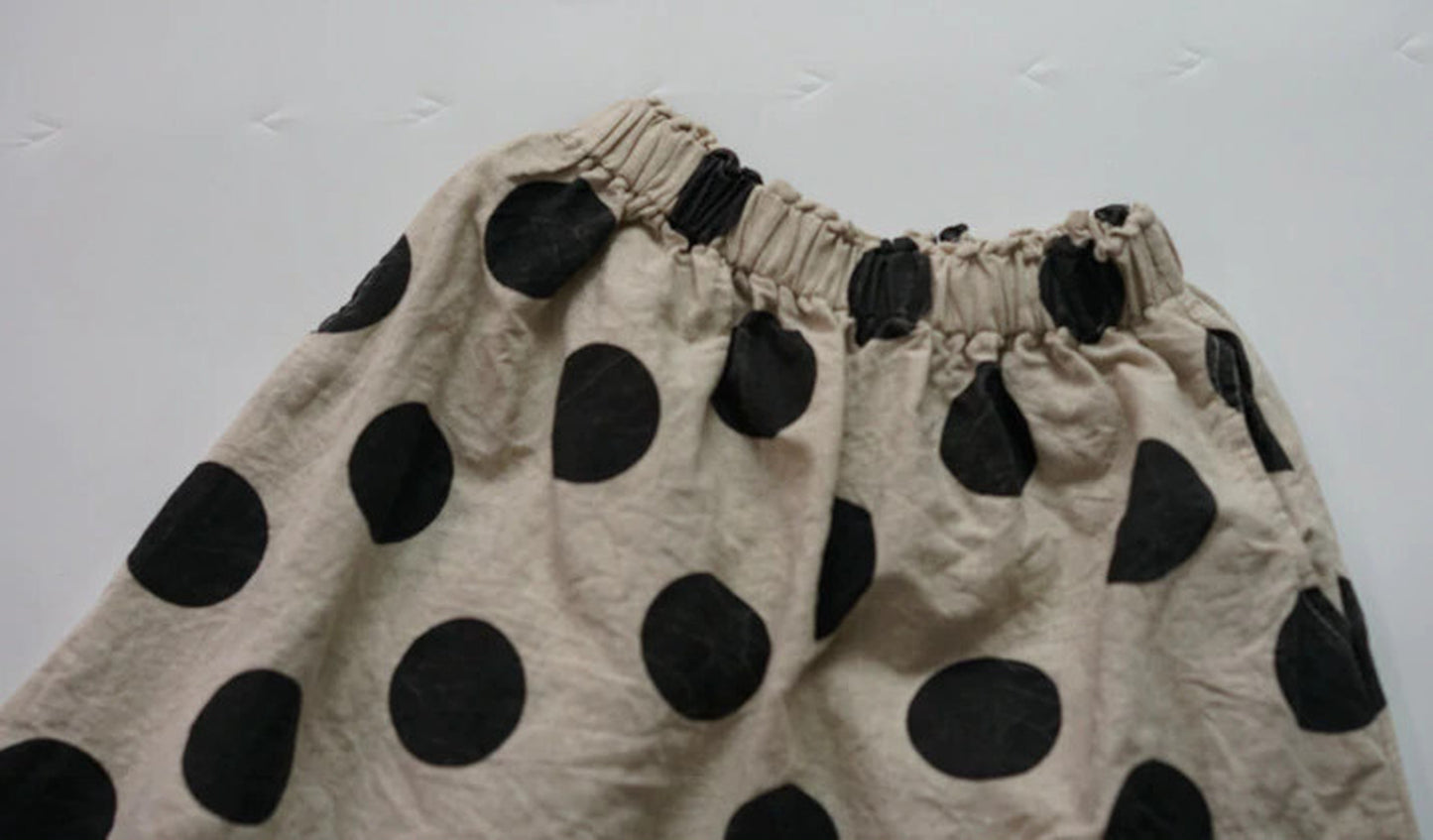 -キッズ ポルカドット サルエルパンツ コットンリネン - mamahalo shop - ハーフパンツ・ショートパンツ -  べビー服 - 子供服 - 男の子 - 女の子