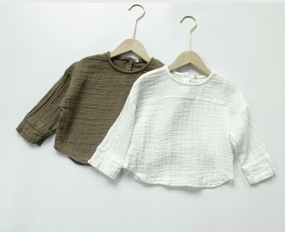 -キッズ コットンリネン トップス【mh0000320】 - mamahalo shop - 長袖Tシャツ -  べビー服 - 子供服 - 男の子 - 女の子