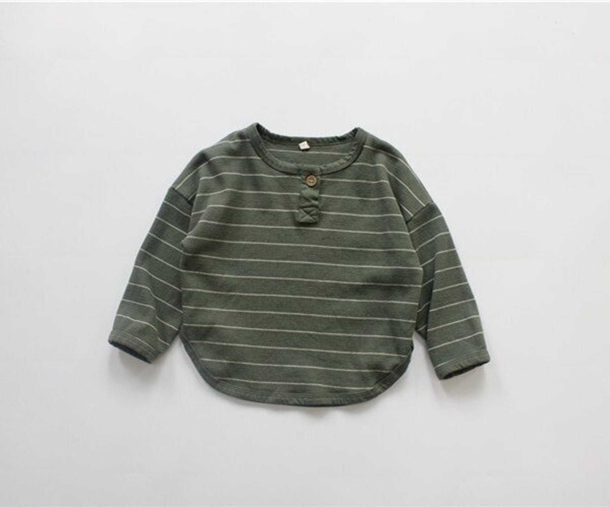 -キッズ ボーダー 長袖 Tシャツ トップス - mamahalo shop - 長袖Tシャツ -  べビー服 - 子供服 - 男の子 - 女の子