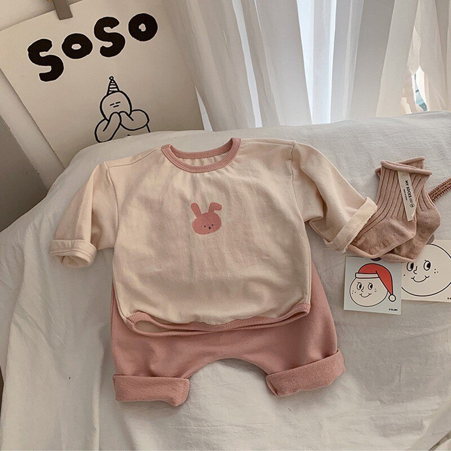 -ベビー アニマル セットアップ トップス パンツ - mamahalo shop - 長袖セットアップ -  べビー服 - 子供服 - 男の子 - 女の子