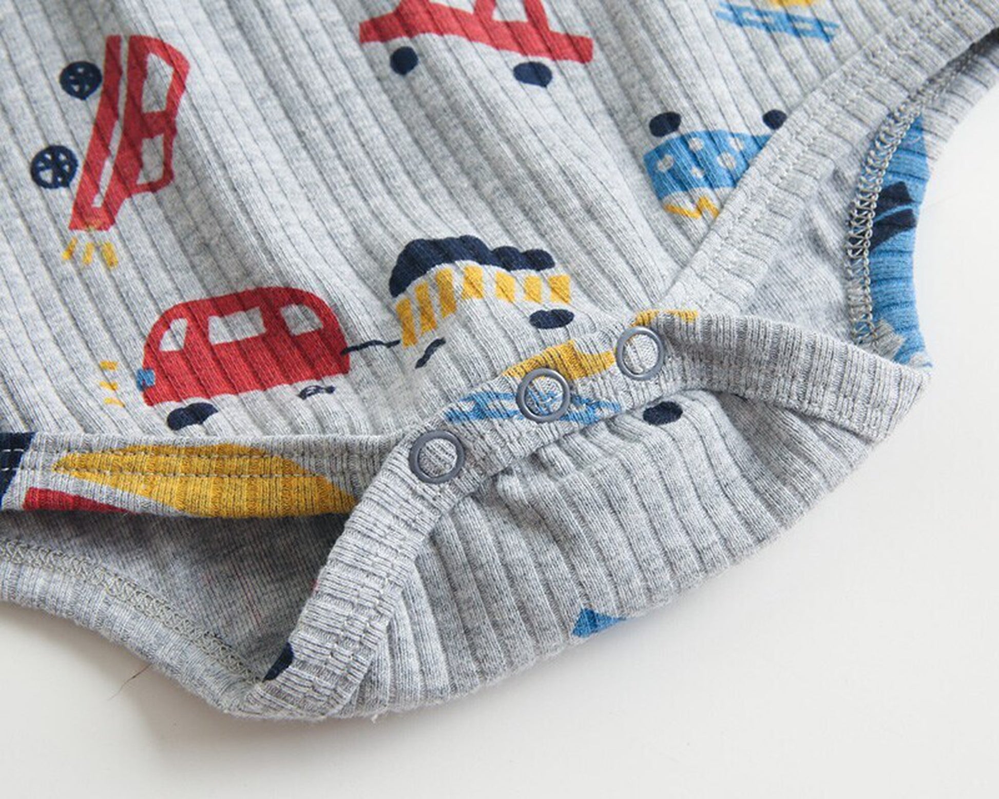 -ベビー ポテト くるま プリント 長袖 ロンパース【mh0000468】 - mamahalo shop - 長袖ロンパース -  べビー服 - 子供服 - 男の子 - 女の子