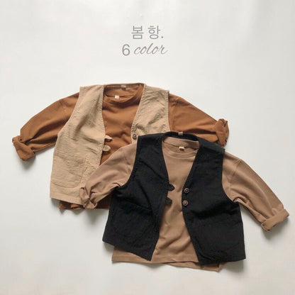 -キッズ ルーズ 長袖 Tシャツ トップス - mamahalo shop - 長袖Tシャツ -  べビー服 - 子供服 - 男の子 - 女の子