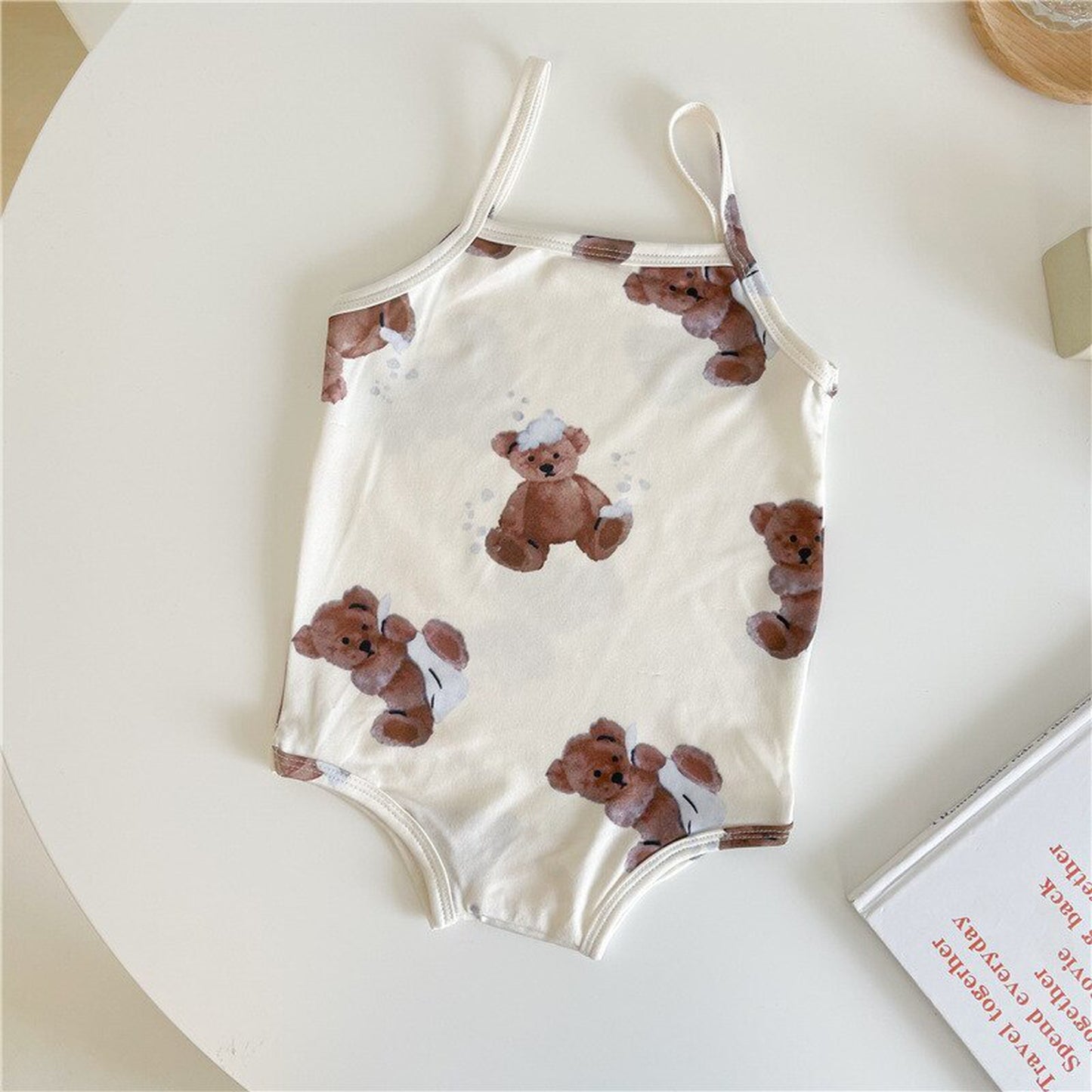 -ベビー くま ベア ワンピース 水着 スイミング 帽子 セット【mh0000670】 - mamahalo shop - ベビー用水着 -  べビー服 - 子供服 - 男の子 - 女の子