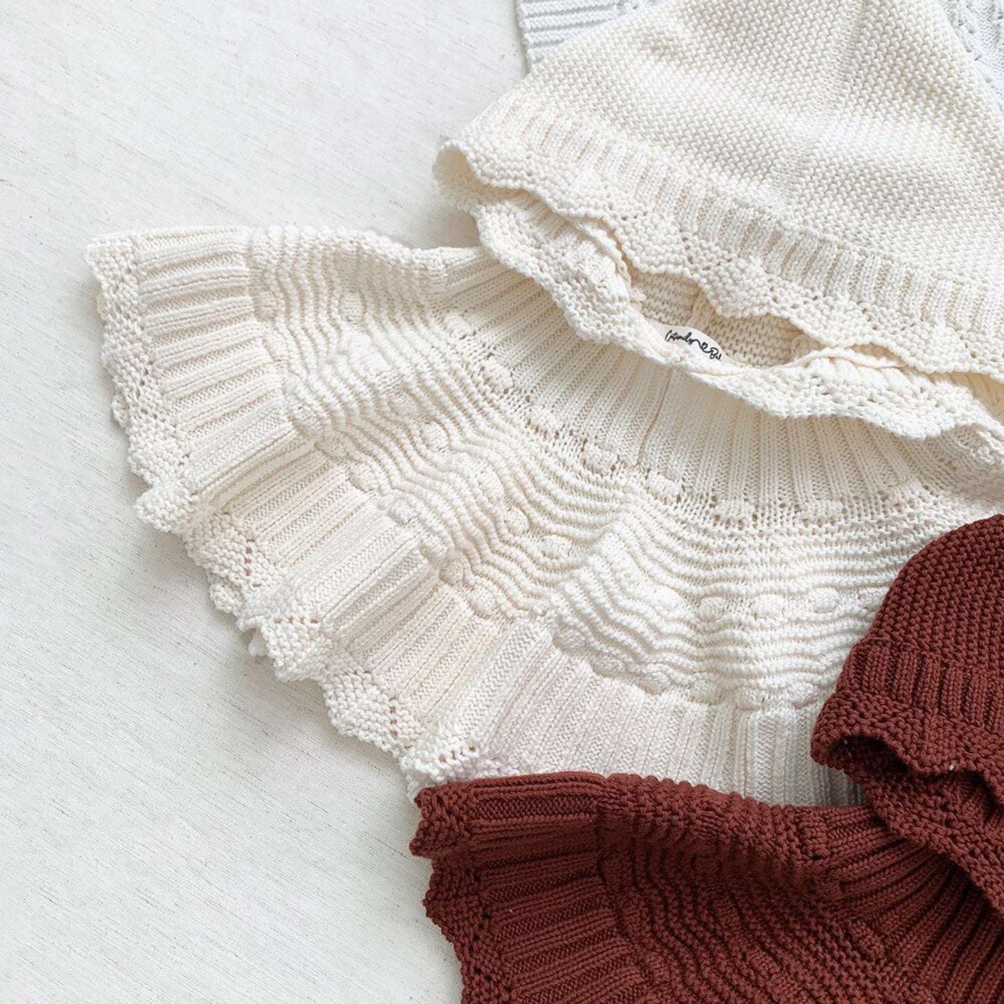 -ベビー キッズ レース ニット フーディ ボレロ ポンチョ【mh0000257】 - mamahalo shop - ショール -  べビー服 - 子供服 - 男の子 - 女の子