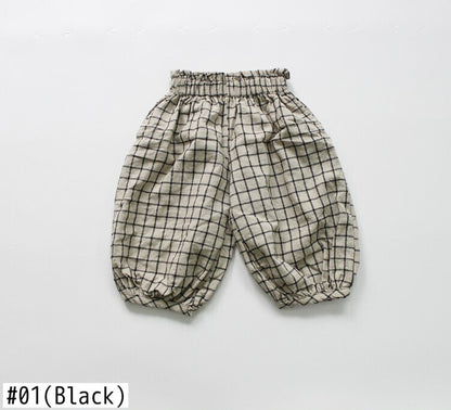 -キッズ チェック パンツ - mamahalo shop - ハーフパンツ・ショートパンツ -  べビー服 - 子供服 - 男の子 - 女の子
