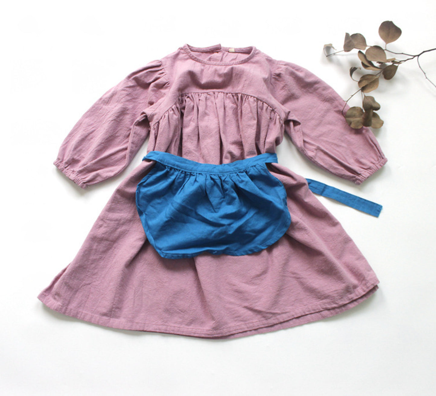 -キッズ コットンリネン ワンピース【mh0000321】 - mamahalo shop - 長袖ワンピース -  べビー服 - 子供服 - 男の子 - 女の子