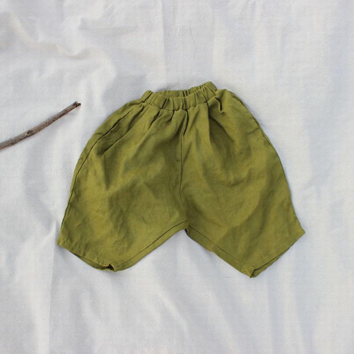 -キッズ コットンリネン パンツ【mh0000527】 - mamahalo shop - ハーフパンツ・ショートパンツ -  べビー服 - 子供服 - 男の子 - 女の子