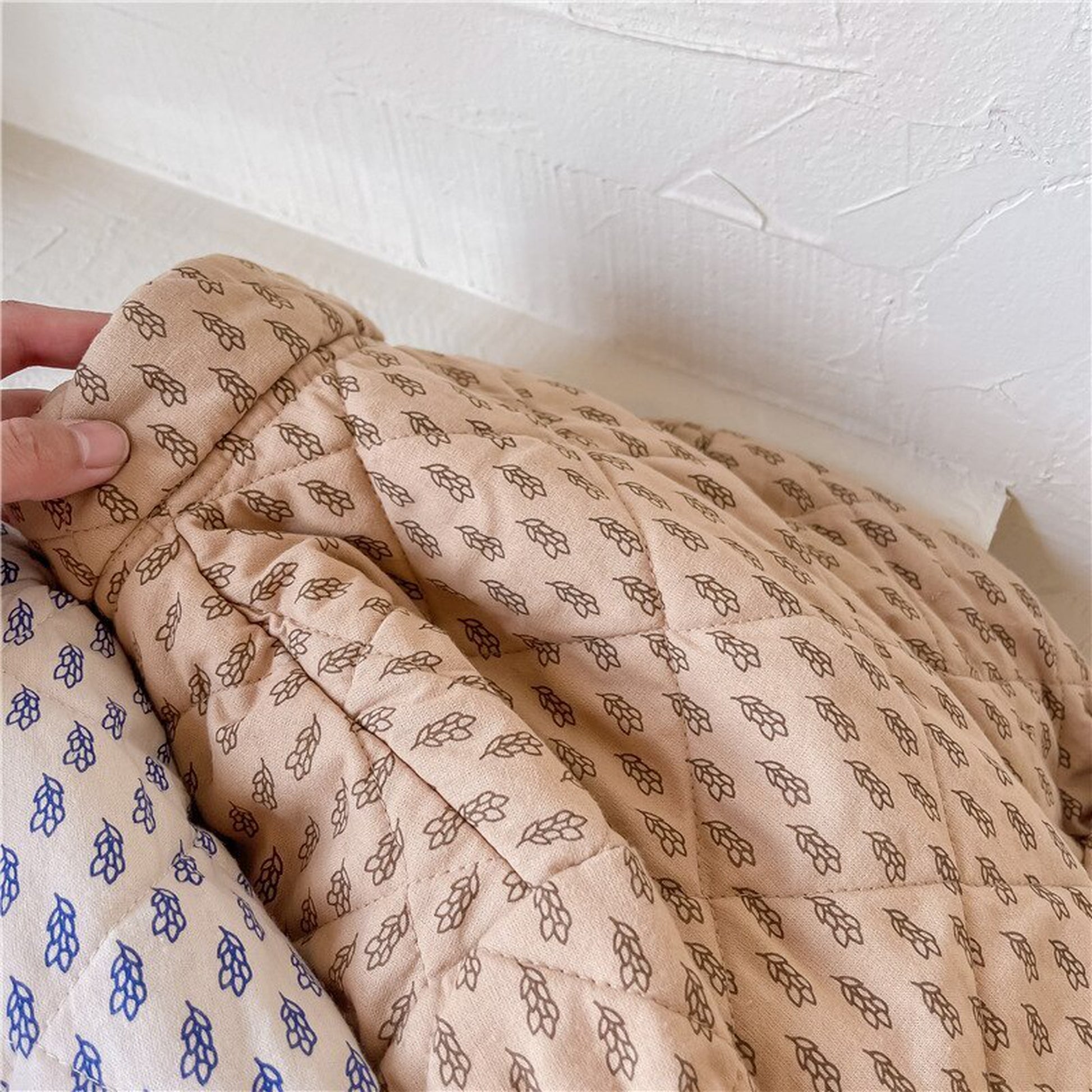 -キッズ プロバンス リーフ キルティング ジャケット アウター【mh0000284】 - mamahalo shop - ショートコート・ジャケット・ジャンパー -  べビー服 - 子供服 - 男の子 - 女の子